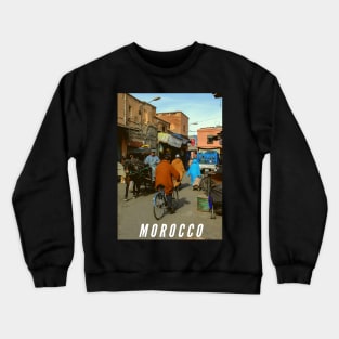 Visit Morocco Old Medina, Ancient Neighborhoods Souvenirs, Gift for Men and Women Crewneck Sweatshirt